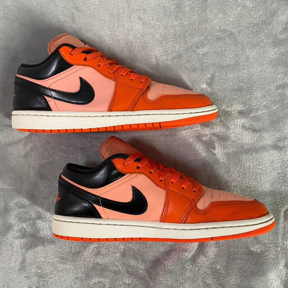 Nike Air Jordan 1 Low Womens 9.5 Crimson Bliss Rush Orange DM3379-600 Sneakers